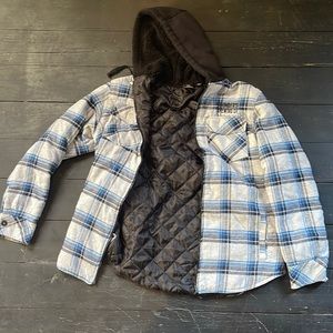 Men’s large flannel sweatshirt hoodie. Sized large